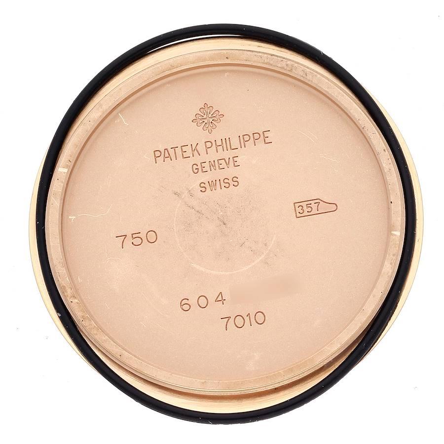 Women's Patek Philippe Nautilus Rose Gold Diamond Bezel Ladies Watch 7010R For Sale