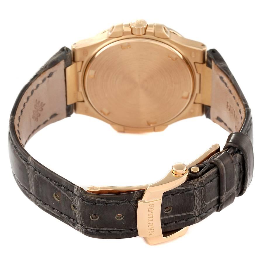 Patek Philippe Nautilus Rose Gold Diamond Bezel Ladies Watch 7010R For Sale 1