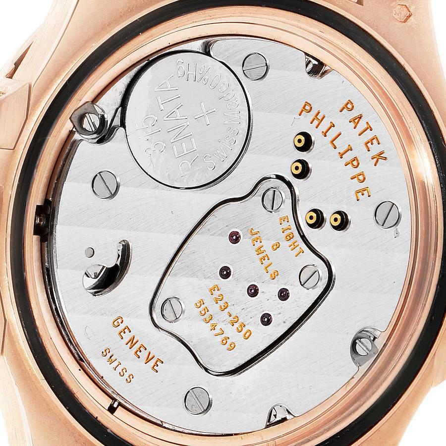 Patek Philippe Nautilus Rose Gold Diamond Silver Dial Ladies Watch 7010 1