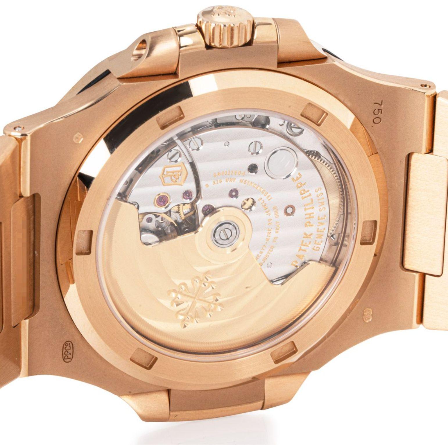 Patek Philippe Nautilus Rosę Gold Fully Loaded Diamond Set 5719/10R-010 For Sale 1