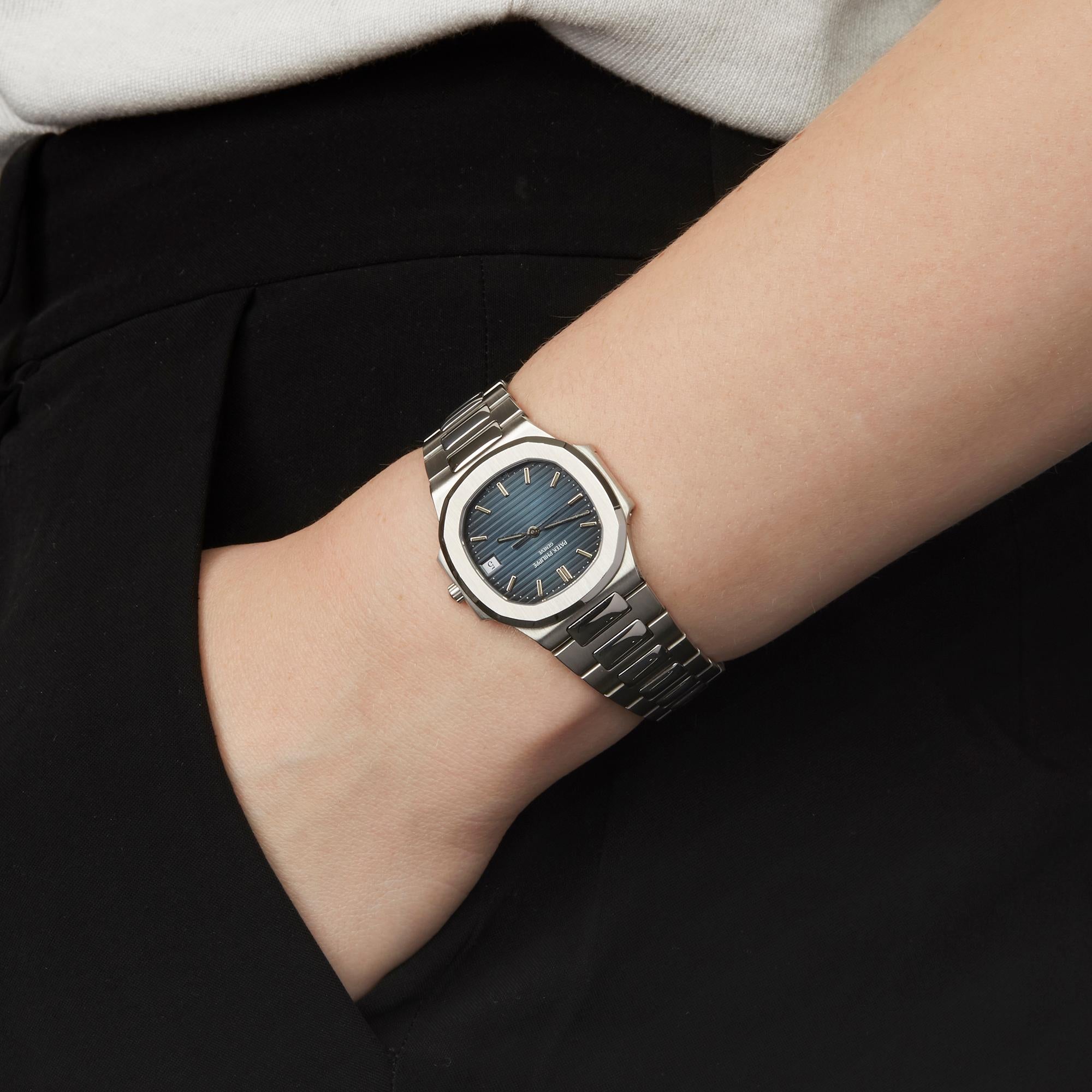Women's Patek Philippe Nautilus Sigma Dial Stainless Steel 3900 Wristwatch