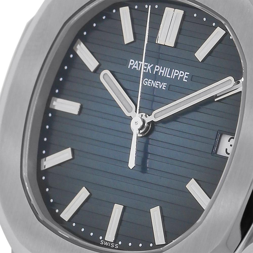 Contemporary Patek Philippe Nautilus Stainless Steel Blue Dial Watch 5711/1A-010