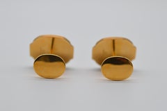 Patek Philippe Nautilus Vintage Cufflinks with Diamonds 18K Yellow Gold Unworn