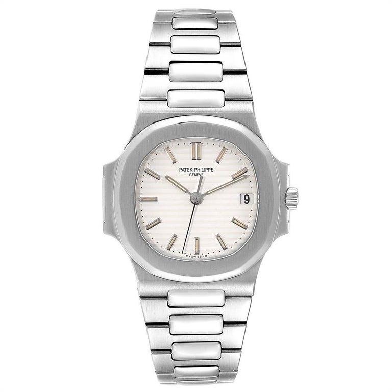 Patek Philippe Nautilus White Dial Automatic Steel Men’s Watch 3800 For ...