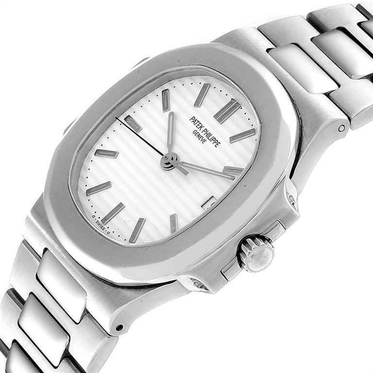 Patek Philippe Nautilus White Dial Automatic Steel Men S Watch 3800 For Sale At 1stdibs