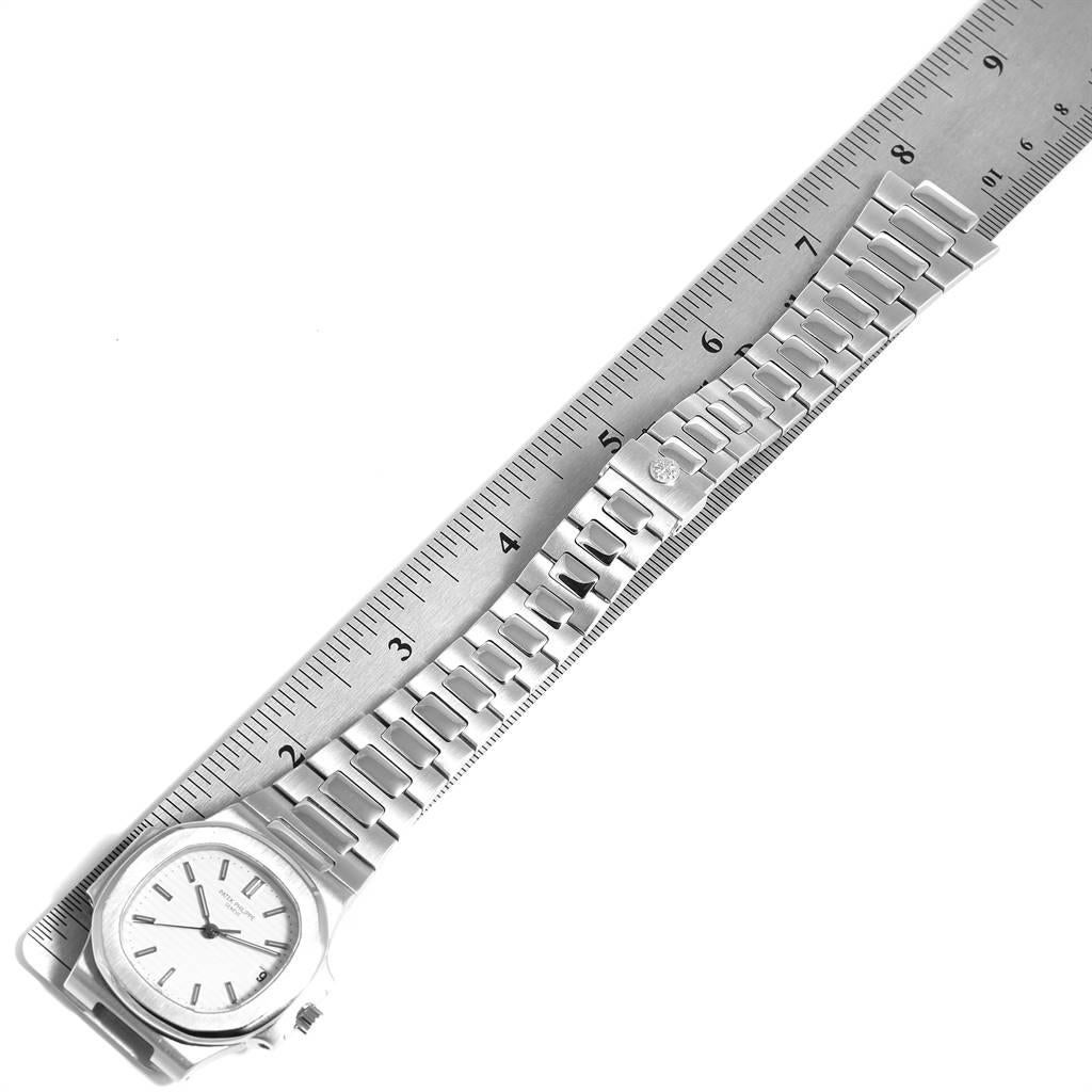 Patek Philippe Nautilus White Dial Automatic Steel Men’s Watch 3800 3