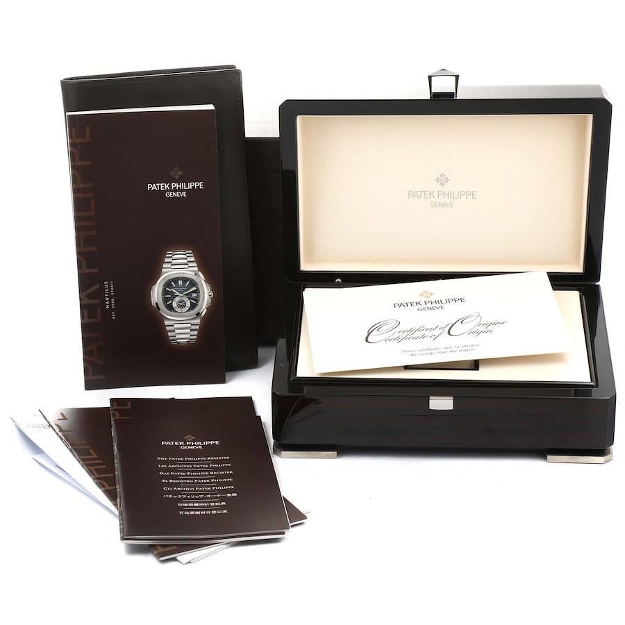 Patek Philippe Nautilus White Dial Steel Mens Watch 5980 Box Papers For Sale 5