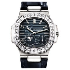 Patek Philippe Nautilus White Gold Diamonds Automatic Watch