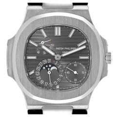 Patek Philippe Nautilus White Gold Moonphase Mens Watch 5712G Box Papers