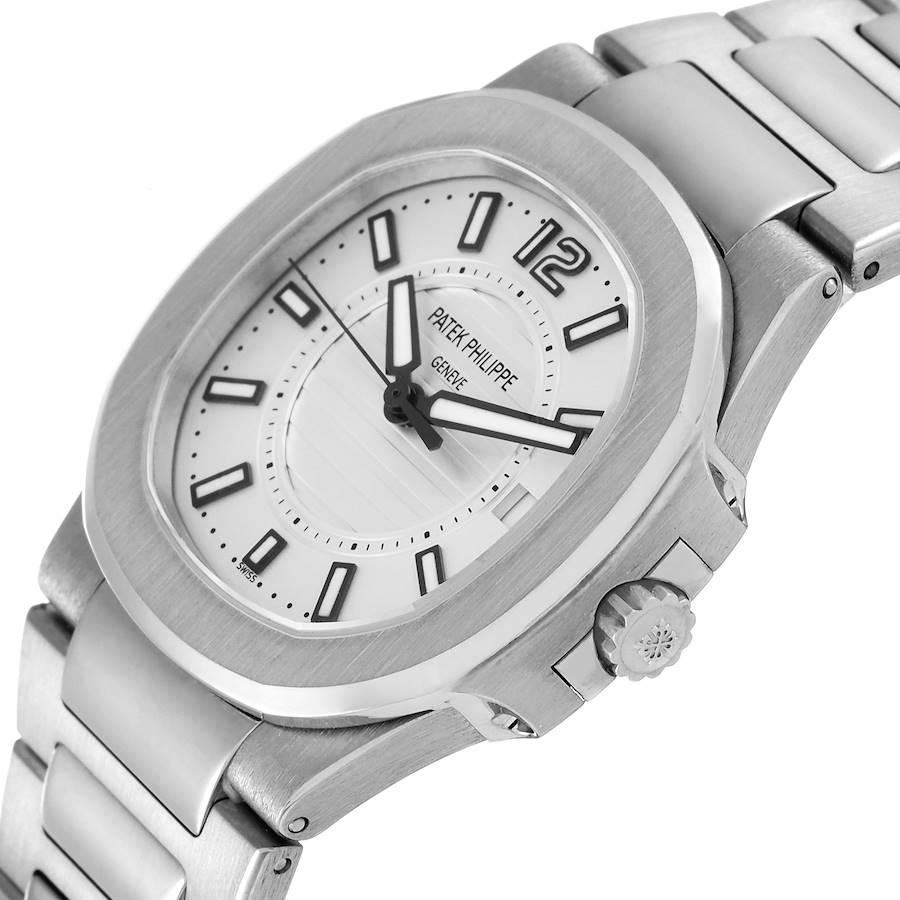 Patek Philippe Nautilus White Gold Silver Dial Ladies Watch 7011 In Excellent Condition In Atlanta, GA