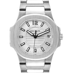 Patek Philippe Nautilus White Gold Silver Dial Ladies Watch 7011