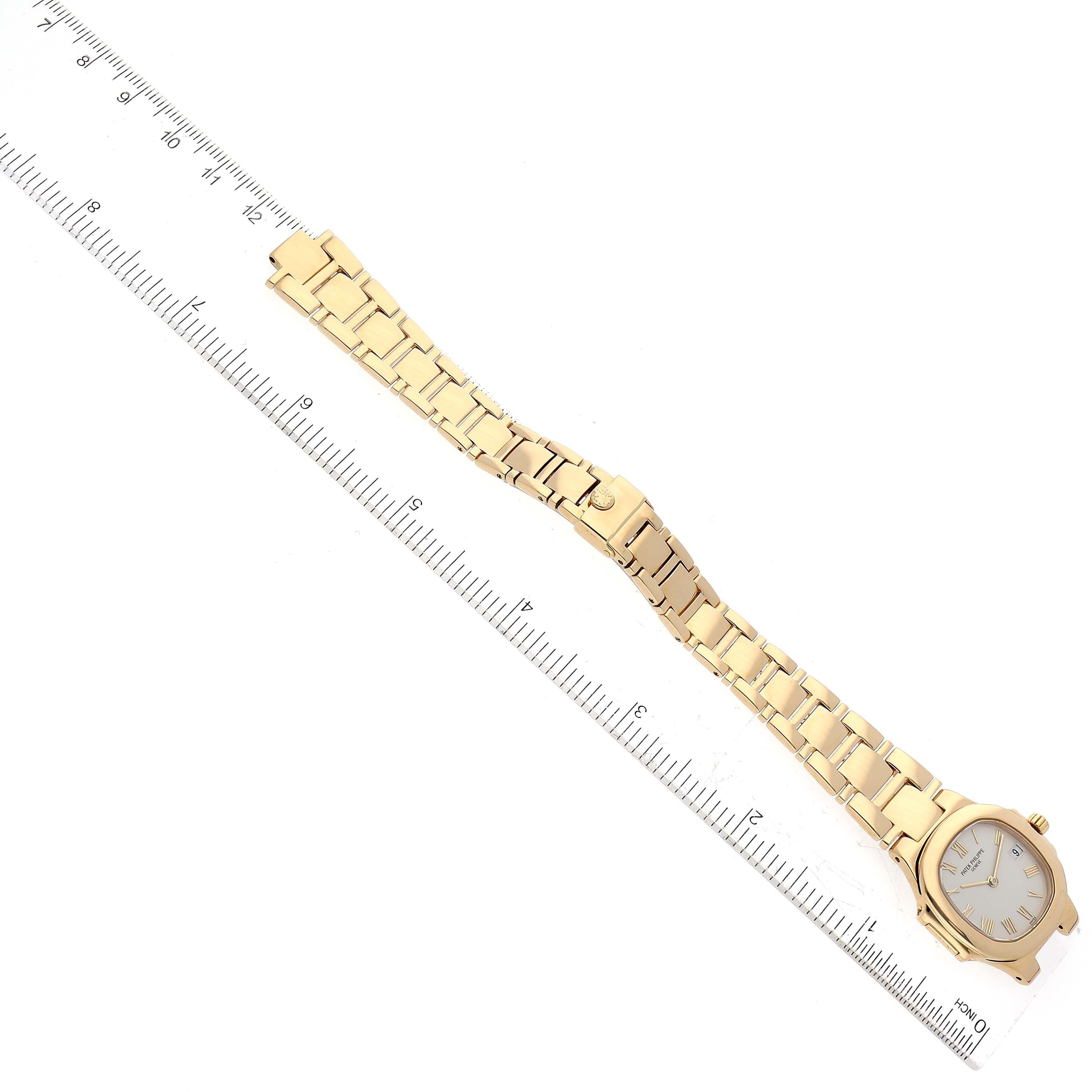 Patek Philippe Nautilus Yellow Gold White Dial Ladies Watch 4700 2