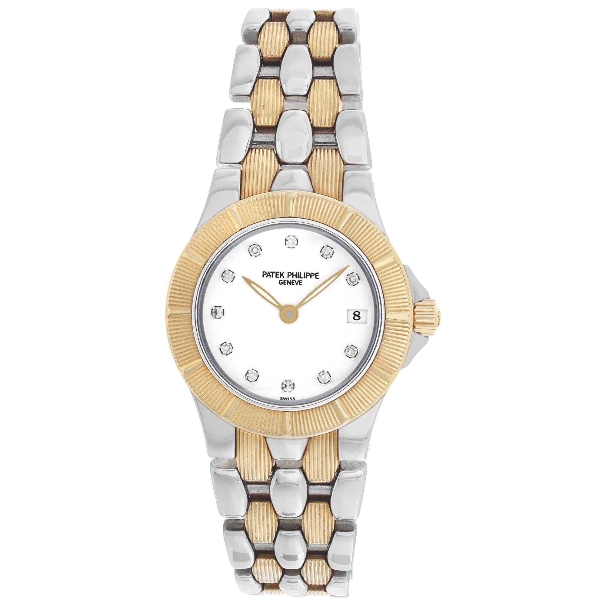 Patek Philippe Neptune 18k & Stainless Steel Quartz Wristwatch Ref 4880-1 For Sale
