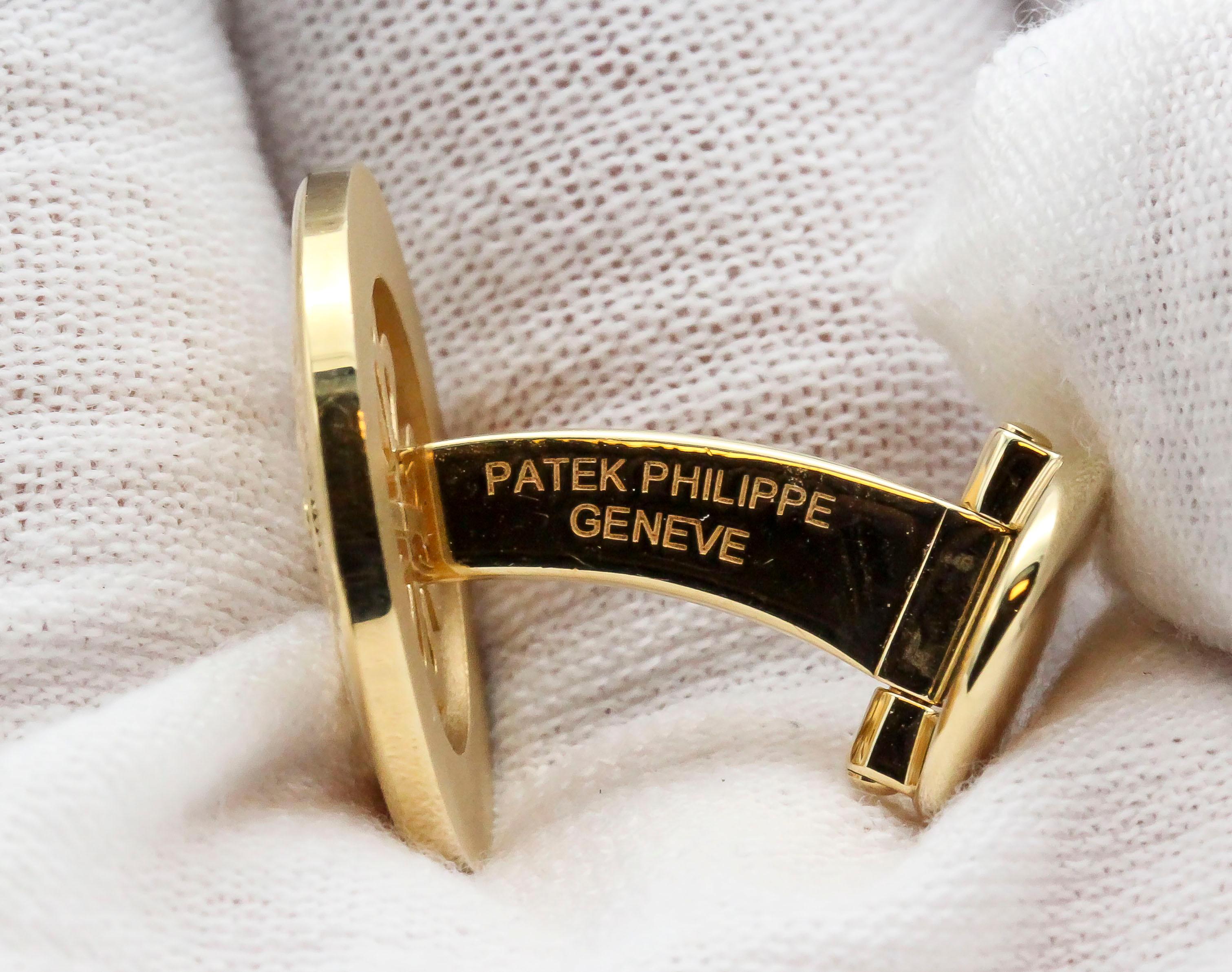 Patek Philippe Calatrava 18k Yellow Gold Cross Cufflinks 1