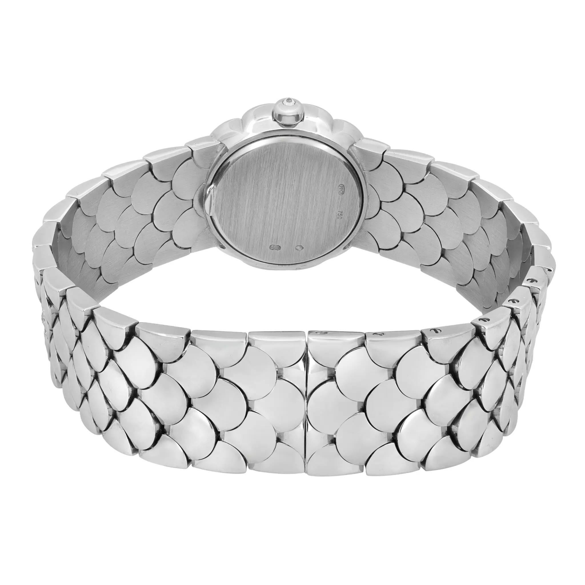 Patek Philippe Neptune 25 mm, oro bianco 18 carati, quadrante con diamanti 4872/3G-001 in vendita 1