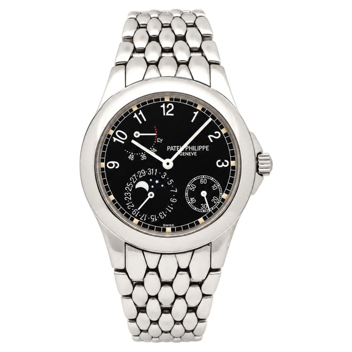 Patek Philippe Neptune 37 mm 5085/1A-001 – Uhr aus Steele mit schwarzem Zifferblatt im Angebot