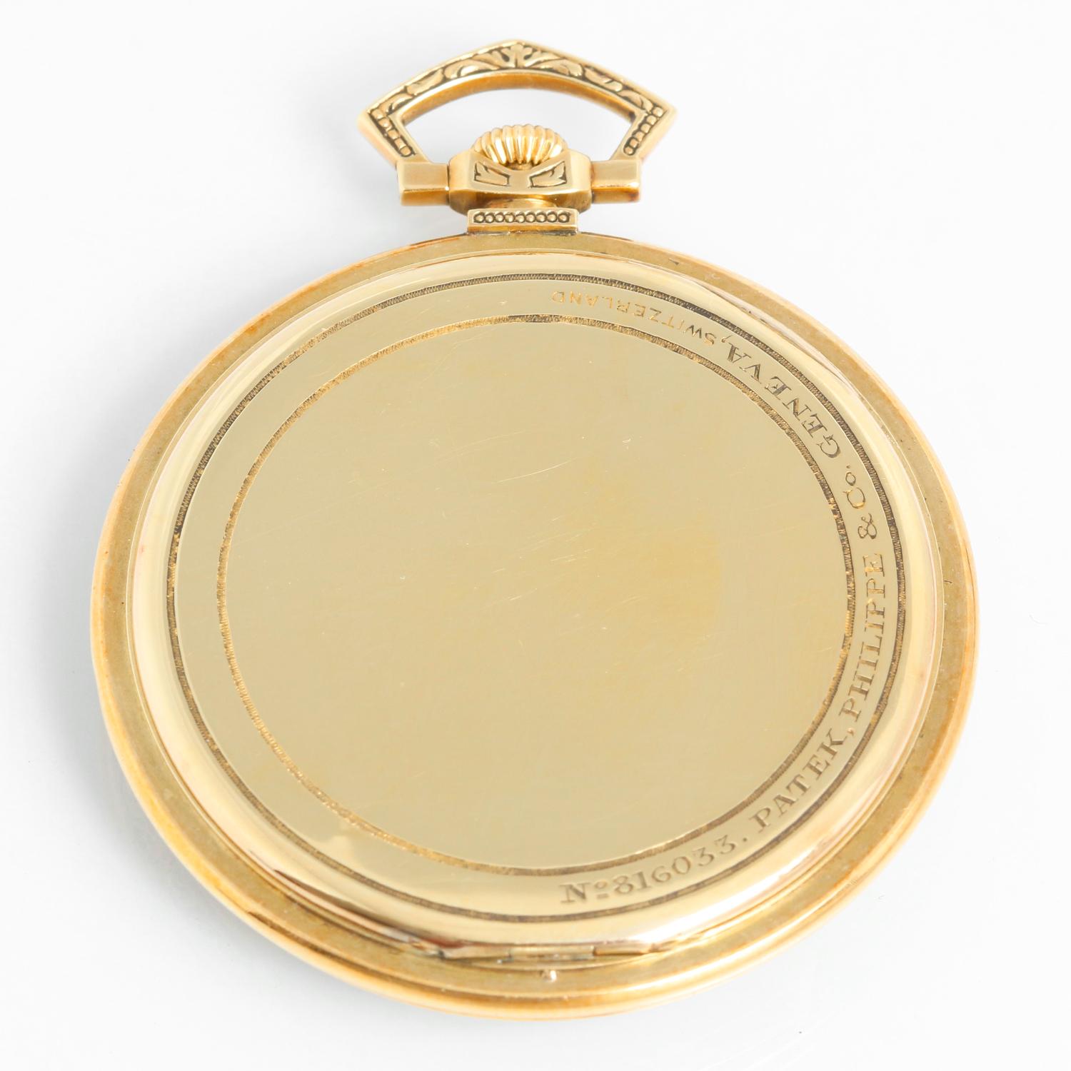 Women's or Men's Patek Philippe Open Face 18K  Yellow Gold Pocket Watch