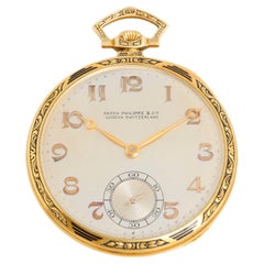 Patek Philippe Open Face 18K  Yellow Gold Pocket Watch