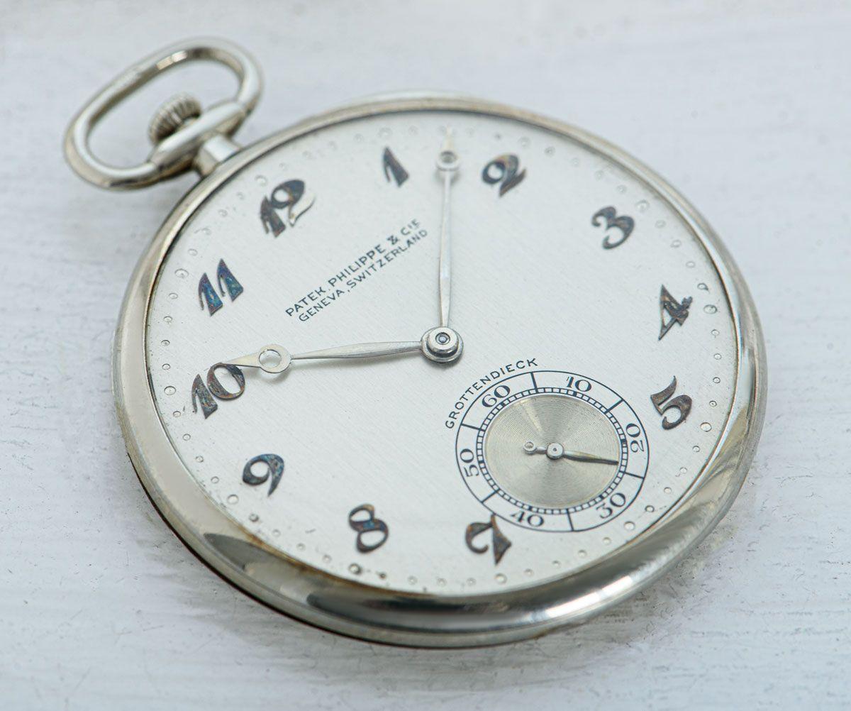 white gold pocket watch