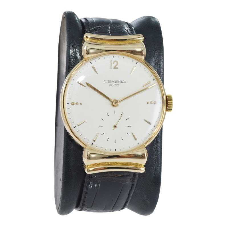 Art Deco Patek Philippe Oversized Wristwatch with Original Dial from 1948