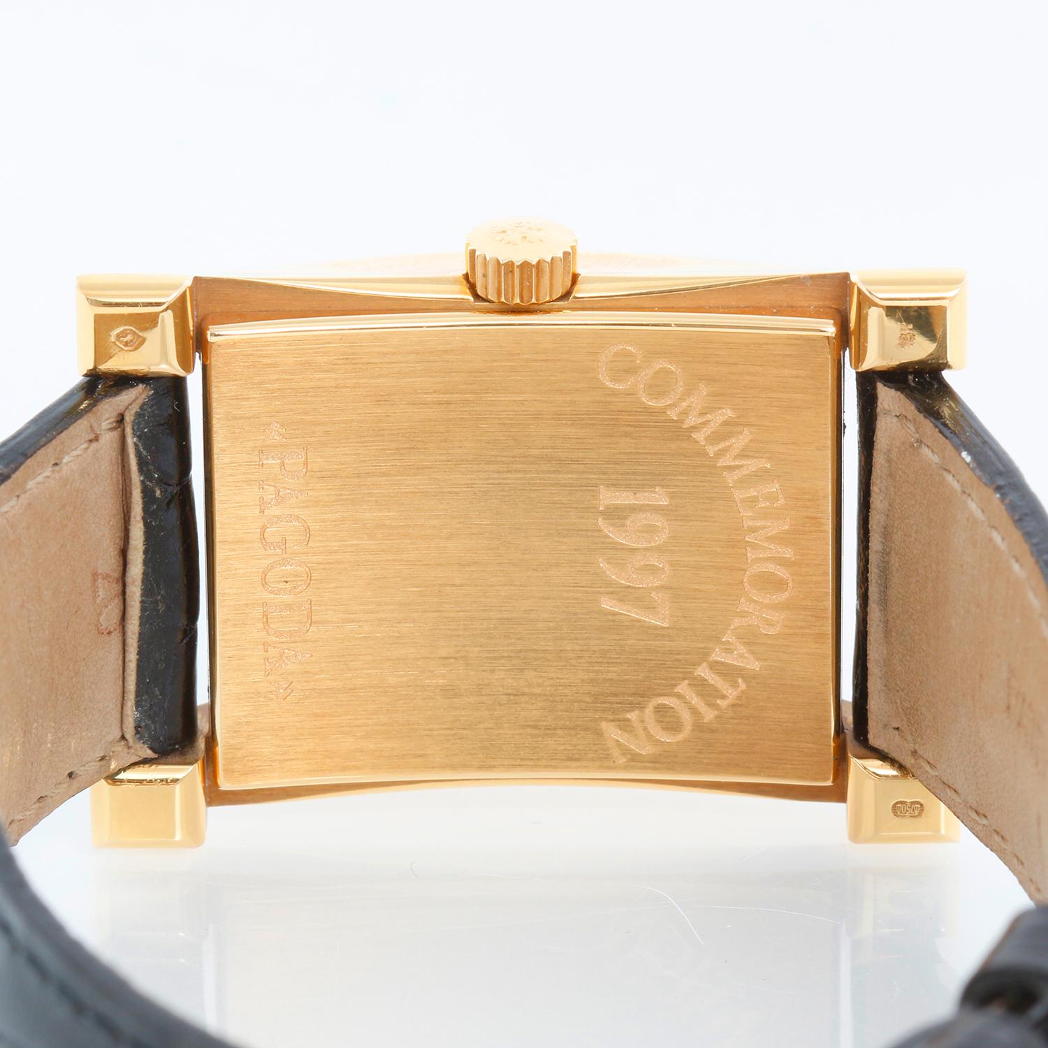 Patek Philippe Pagoda 18k Yellow Gold Men's Manual Winding Watch 5500J-001 (or 5 In Excellent Condition In Dallas, TX