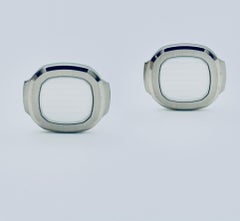 Boutons de manchette Patek Philippe Nautilus en or blanc 18 carats