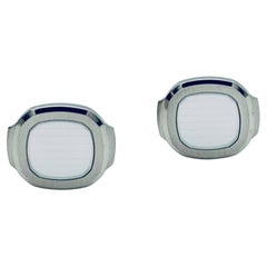 Boutons de manchette Patek Philippe Nautilus en or blanc 18 carats