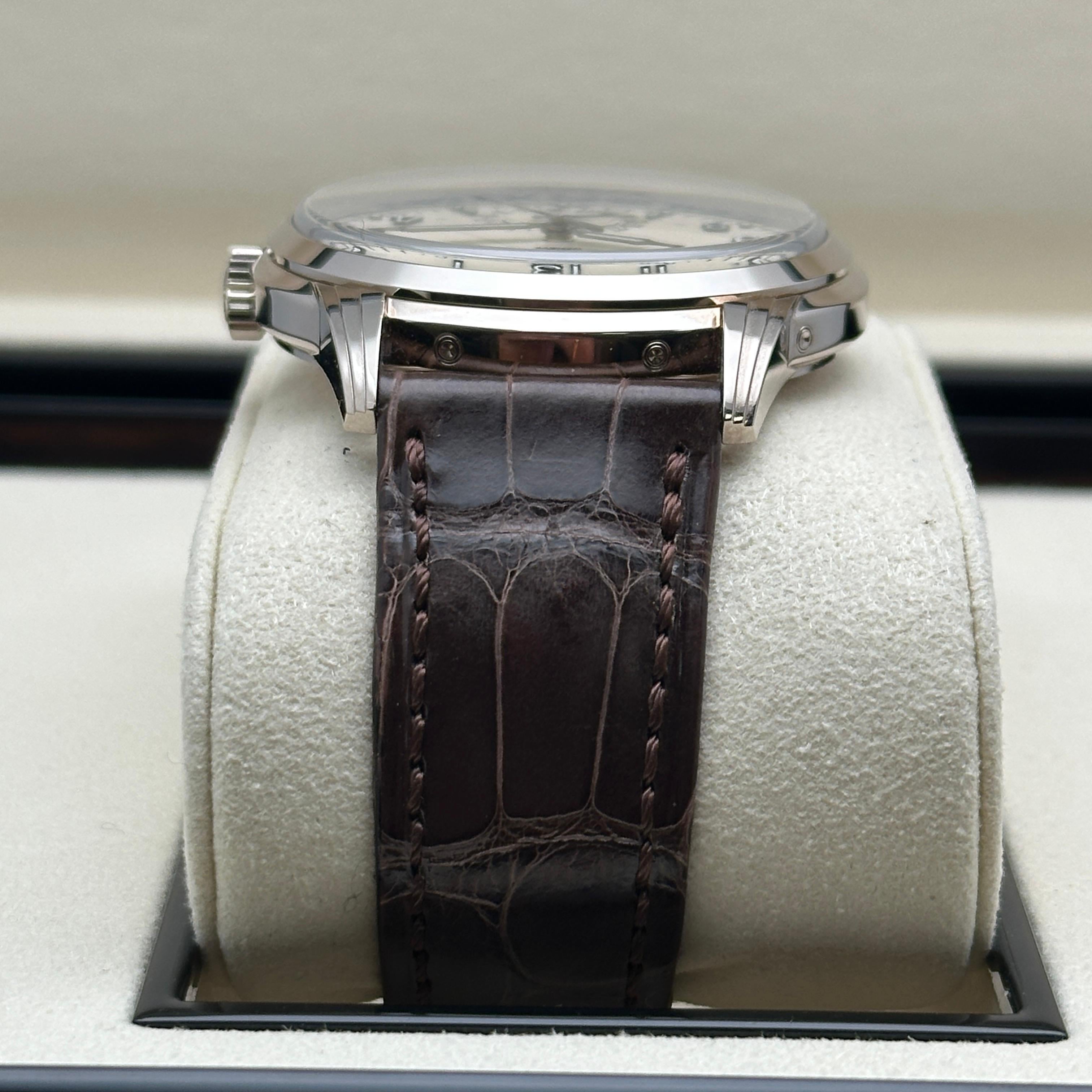 Patek Philippe Perpetual Calendar 18k White Gold Cream Dial Mens Watch 5320G-001 For Sale 11