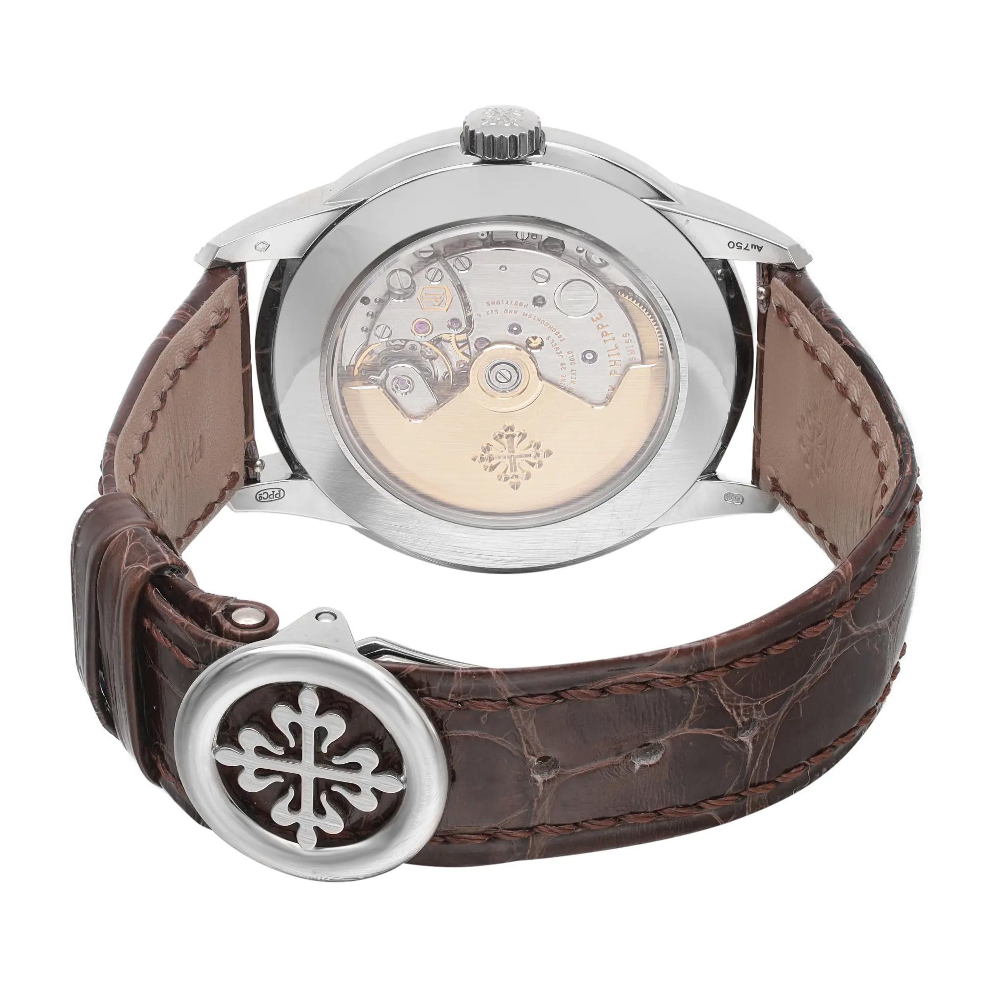 Patek Philippe Perpetual Calendar 18k White Gold Cream Dial Mens Watch 5320G-001 For Sale 13