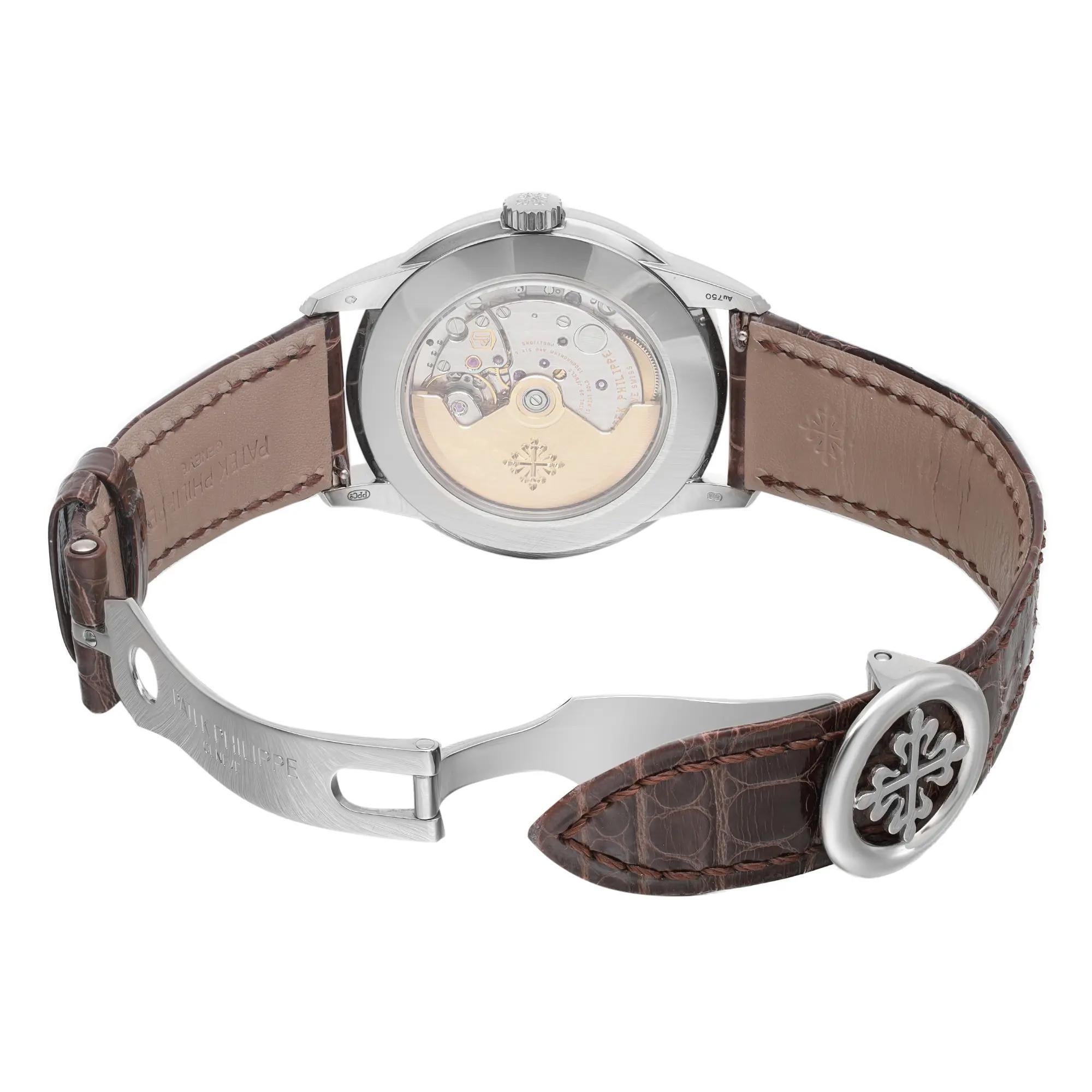 Patek Philippe Perpetual Calendar 18k White Gold Cream Dial Mens Watch 5320G-001 For Sale 14