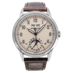 Patek Philippe Perpetual Calendar 18k White Gold Cream Dial Mens Watch 5320G-001