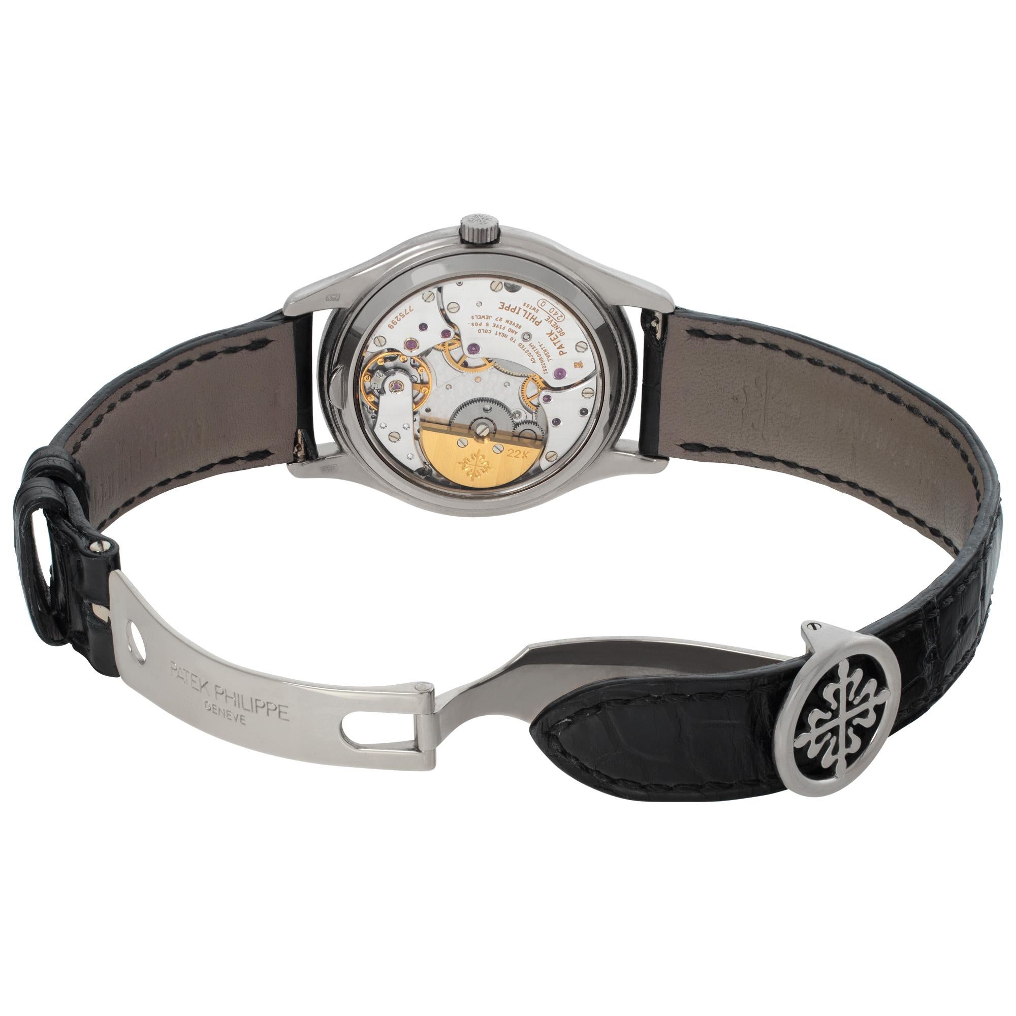Men's Patek Philippe Perpetual Calendar 18k White Gold Wristwatch Ref 5038g