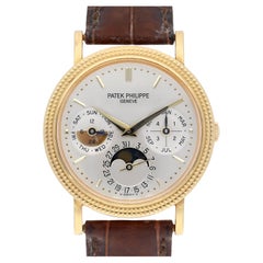 Patek Philippe Perpetual Calendar 18k Yellow Gold Watch 5039J Complete 2005