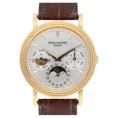 Patek Philippe Montre Perpetual Calendar en or jaune 18 carats 5039J complète 2005