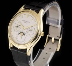 Patek Philippe Yellow Gold Perpetual Calendar Automatic Wristwatch Ref 3940J