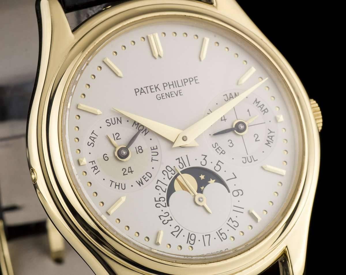Patek Philippe Yellow Gold Perpetual Calendar Automatic Wristwatch Ref 3940J  In Excellent Condition In London, GB