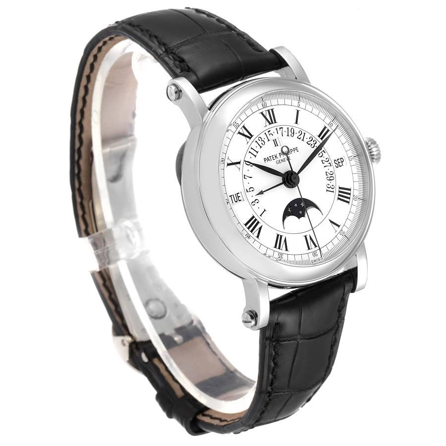 18 Karat Weißgold Herrenuhr Patek Philippe Ewiger Kalender Retrograde 5059 im Zustand „Hervorragend“ im Angebot in Atlanta, GA