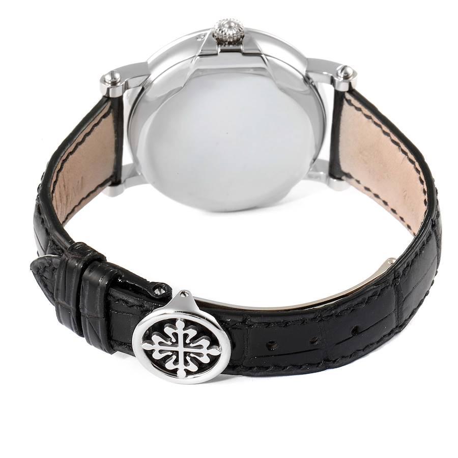 18 Karat Weißgold Herrenuhr Patek Philippe Ewiger Kalender Retrograde 5059 im Angebot 5