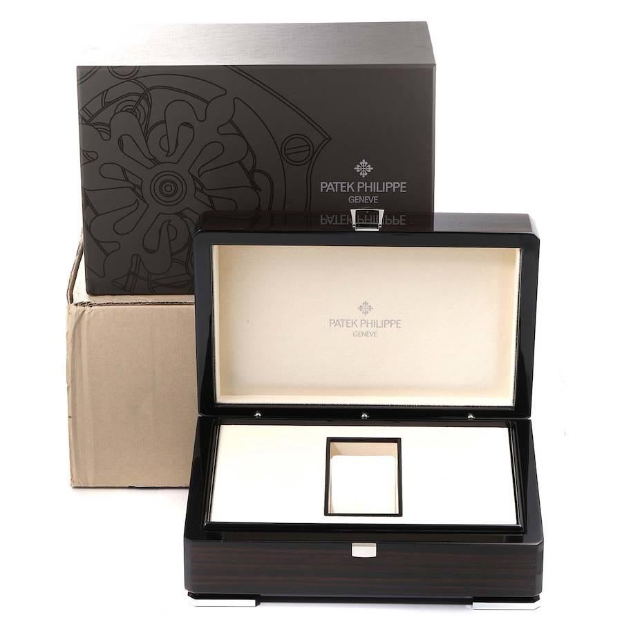 18 Karat Weißgold Herrenuhr Patek Philippe Ewiger Kalender Retrograde 5059 im Angebot 6