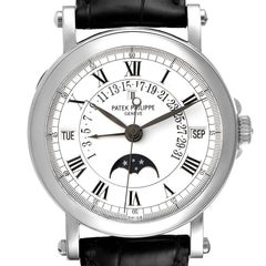 Patek Philippe Perpetual Calendar Retrograde 18k White Gold Mens Watch 5059