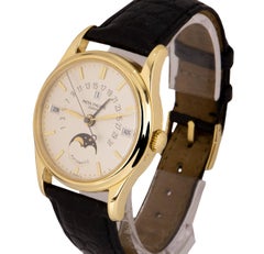 Patek Philippe Perpetual Calendar Retrograde 18k Yellow Gold Silver Dial 5050