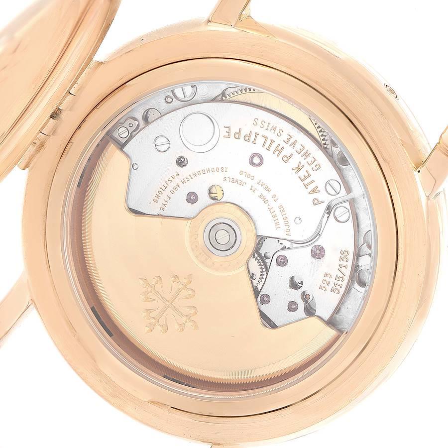 Retrograde Rosgolduhr 5059 mit Schachtel und ewigem Kalender von Patek Philippe im Angebot 2