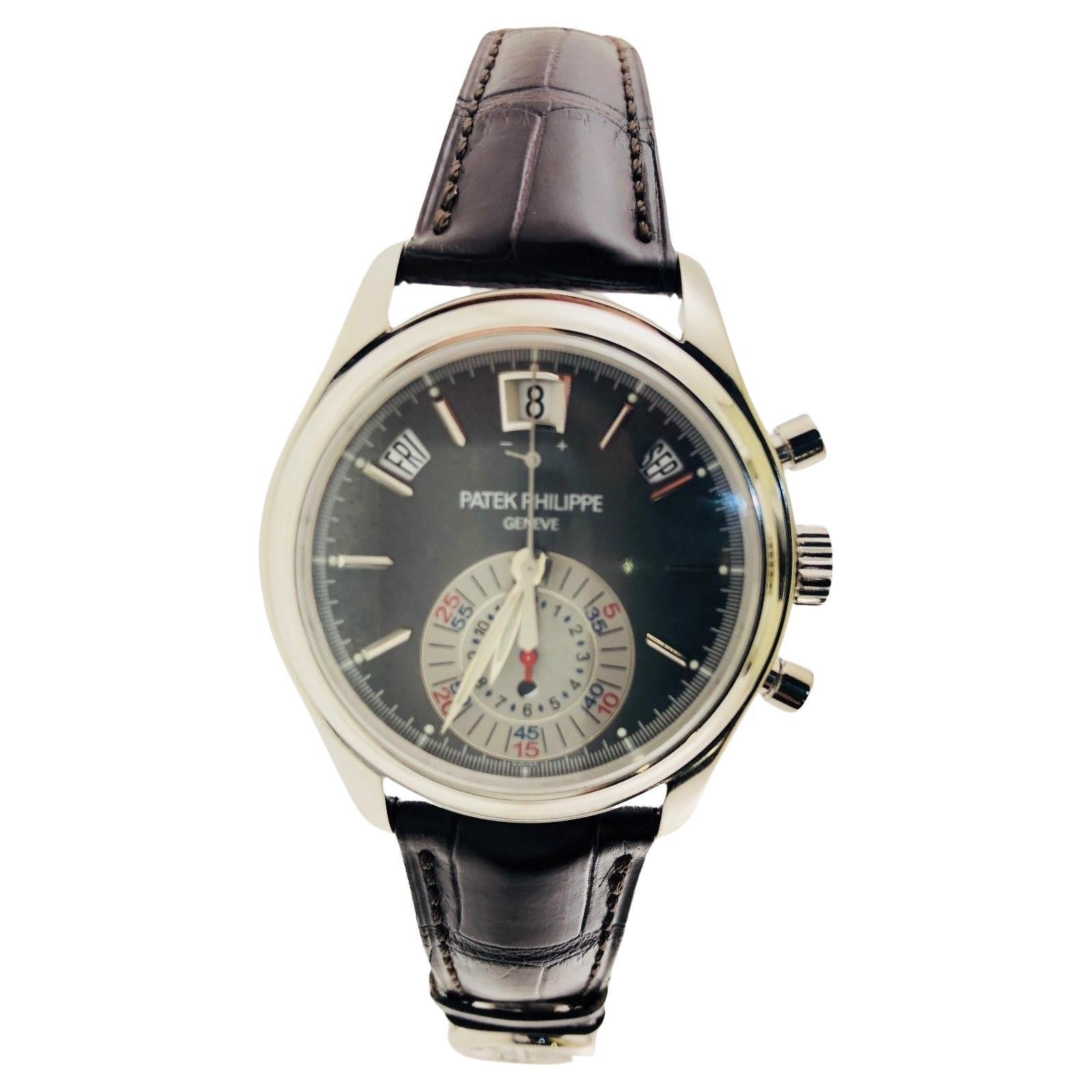 Patek Philippe Platinum Annual Cal Chron 5960p-001 Watch For Sale