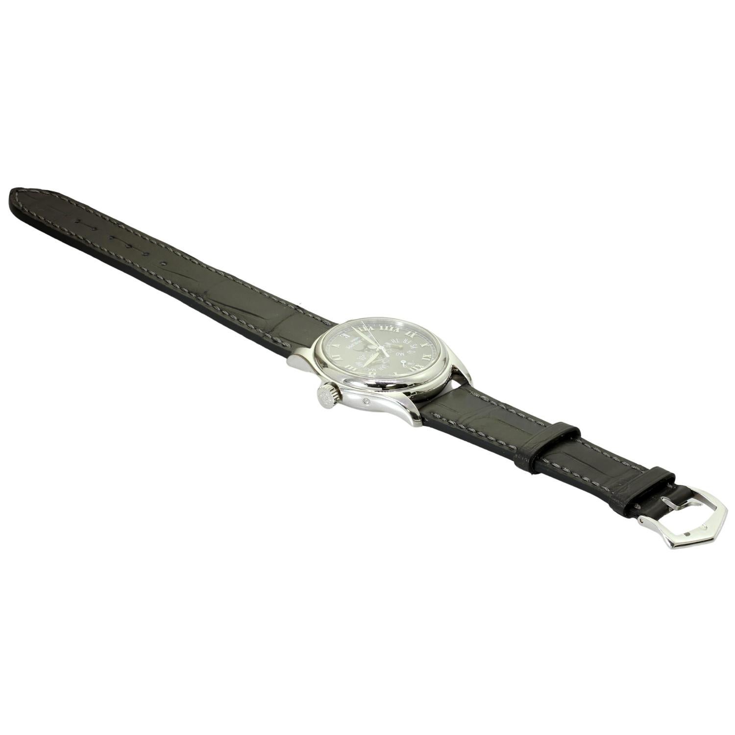 Patek Philippe Platinum Annual Calendar Moonphase Power Reserve Wristwatch For Sale 1