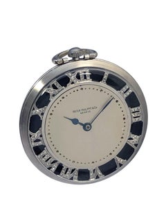 Patek Philippe Platinum Diamond Art Deco Pocket Watch