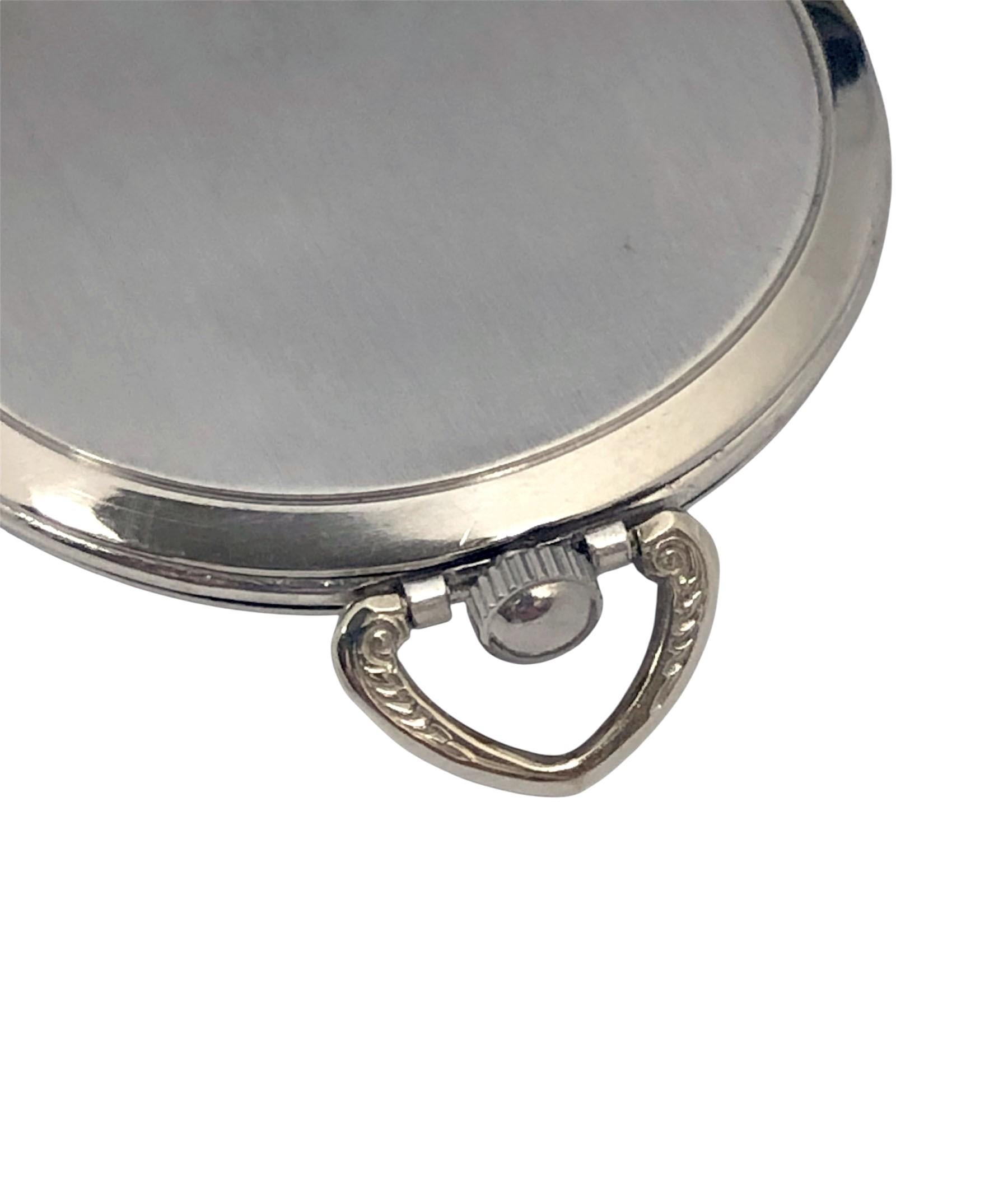 Patek Philippe Orologio da tasca Art Deco in platino e diamanti in vendita 1