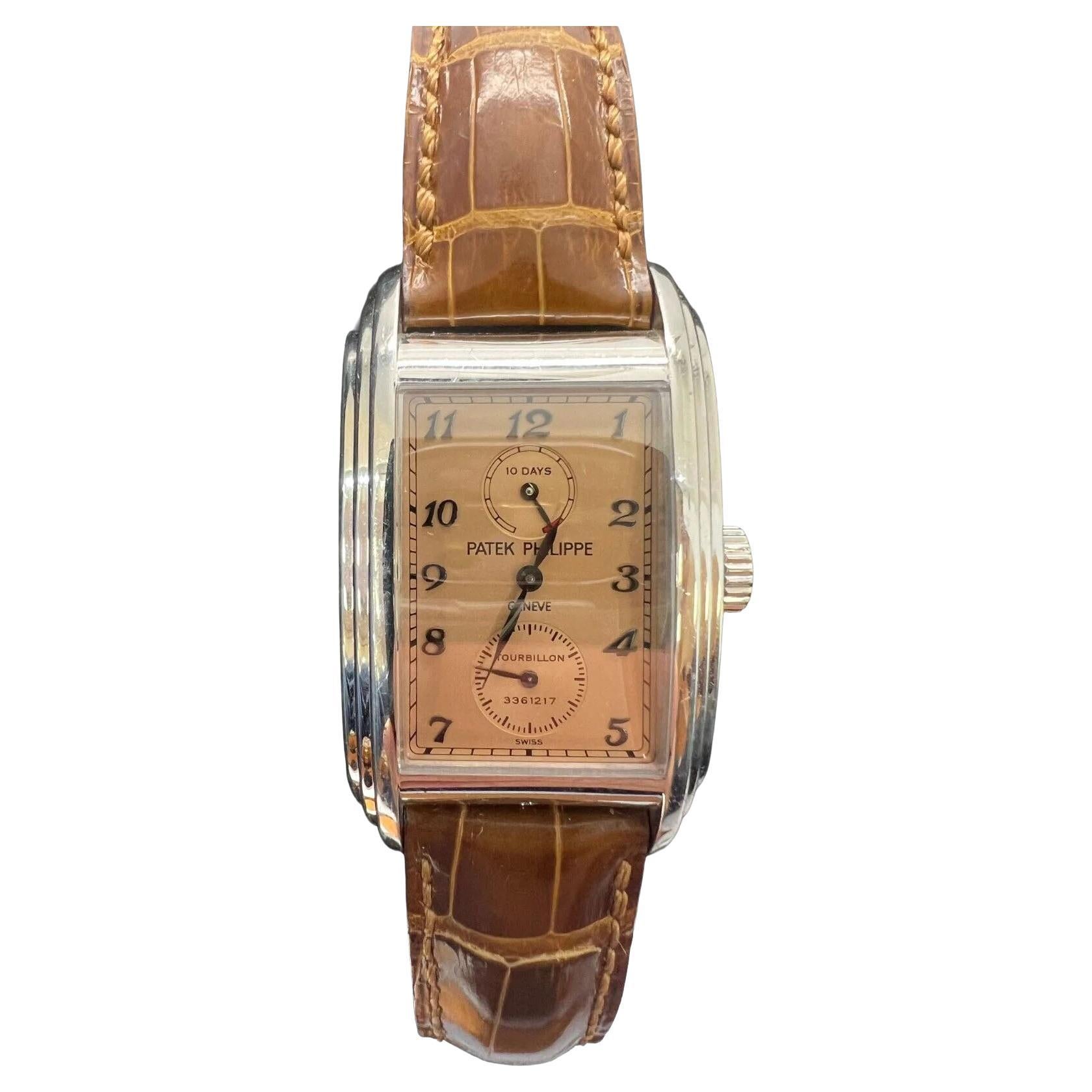 Orologio da uomo Patek Philippe Platinum Gondolo Salmon - 5101P in vendita