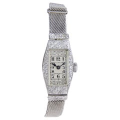 Patek Philippe Platinum Ladies Art Deco Dress Watch circa 1920's