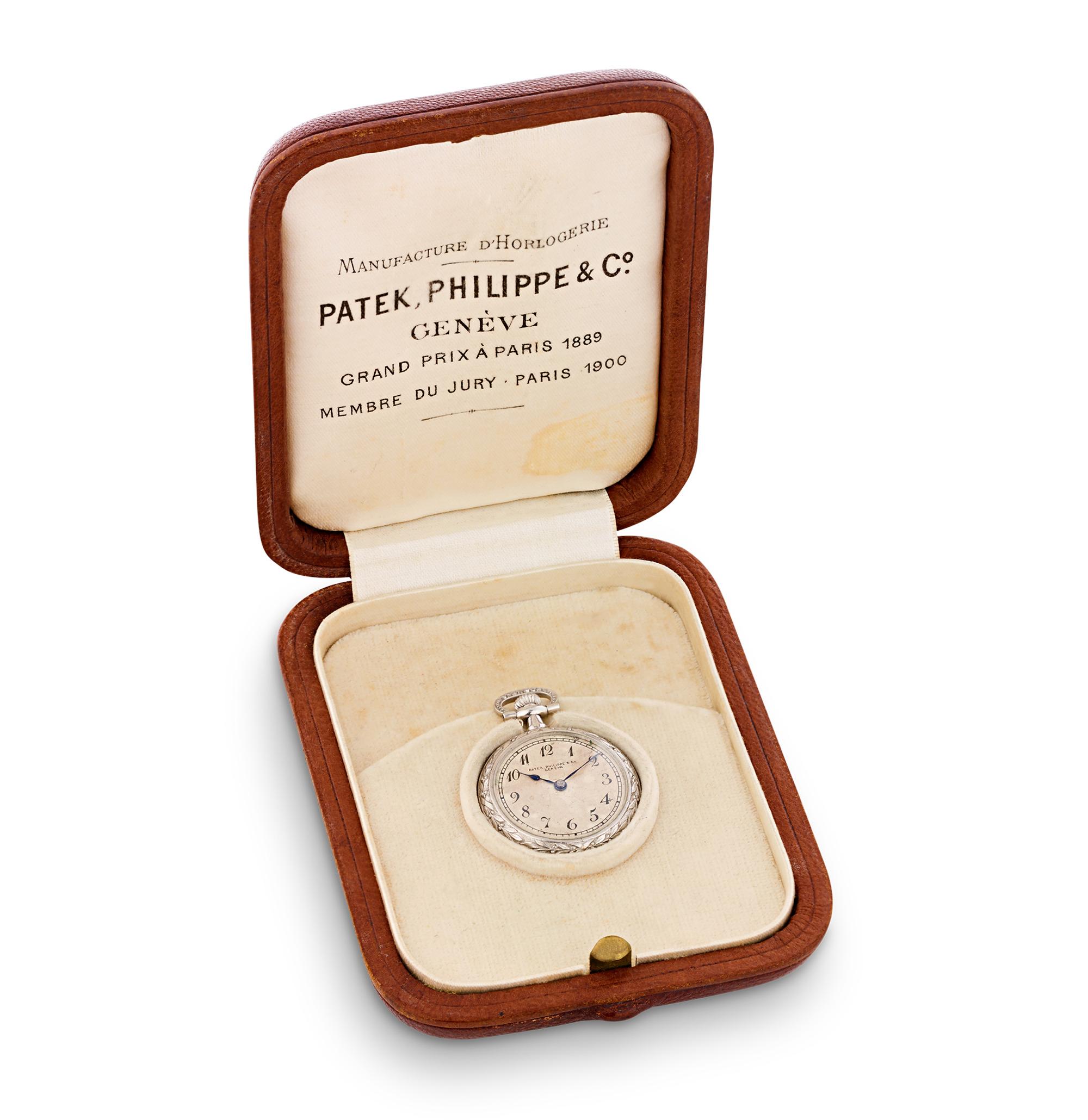 Belle Époque Patek Philippe Platinum Pendant Watch For Sale