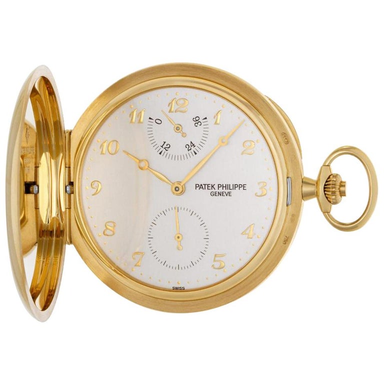 Patek Philippe Pocket Watch 983J001, Silver Dial, Certified at 1stDibs